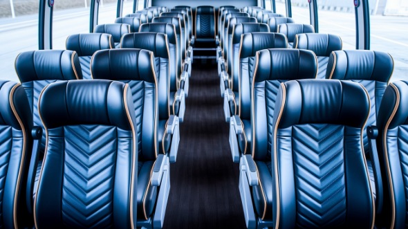 50 passenger charter bus inside joliet