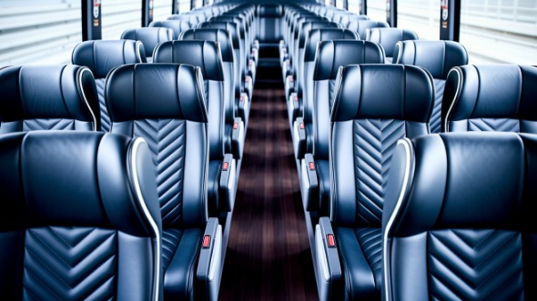 54 passenger charter bus inside joliet