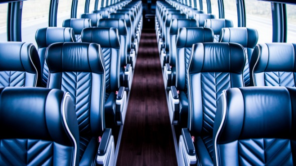 55 passenger charter bus inside joliet