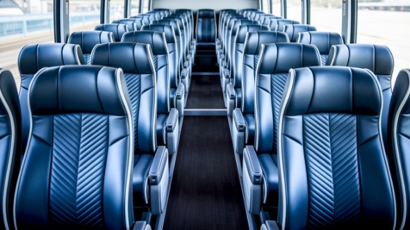 56 passenger charter bus inside joliet
