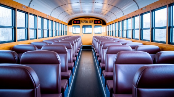 school bus rental interior joliet